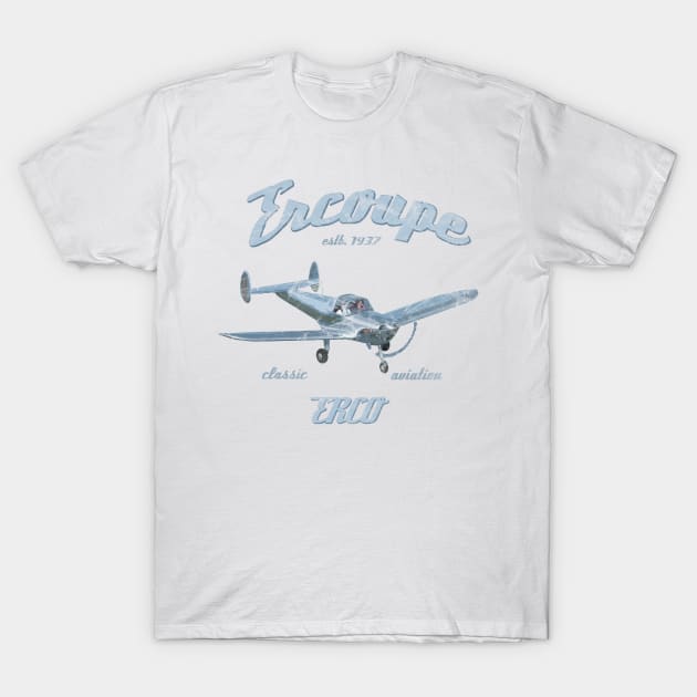 Ercoupe Classic Aviation T-Shirt by DesignedForFlight